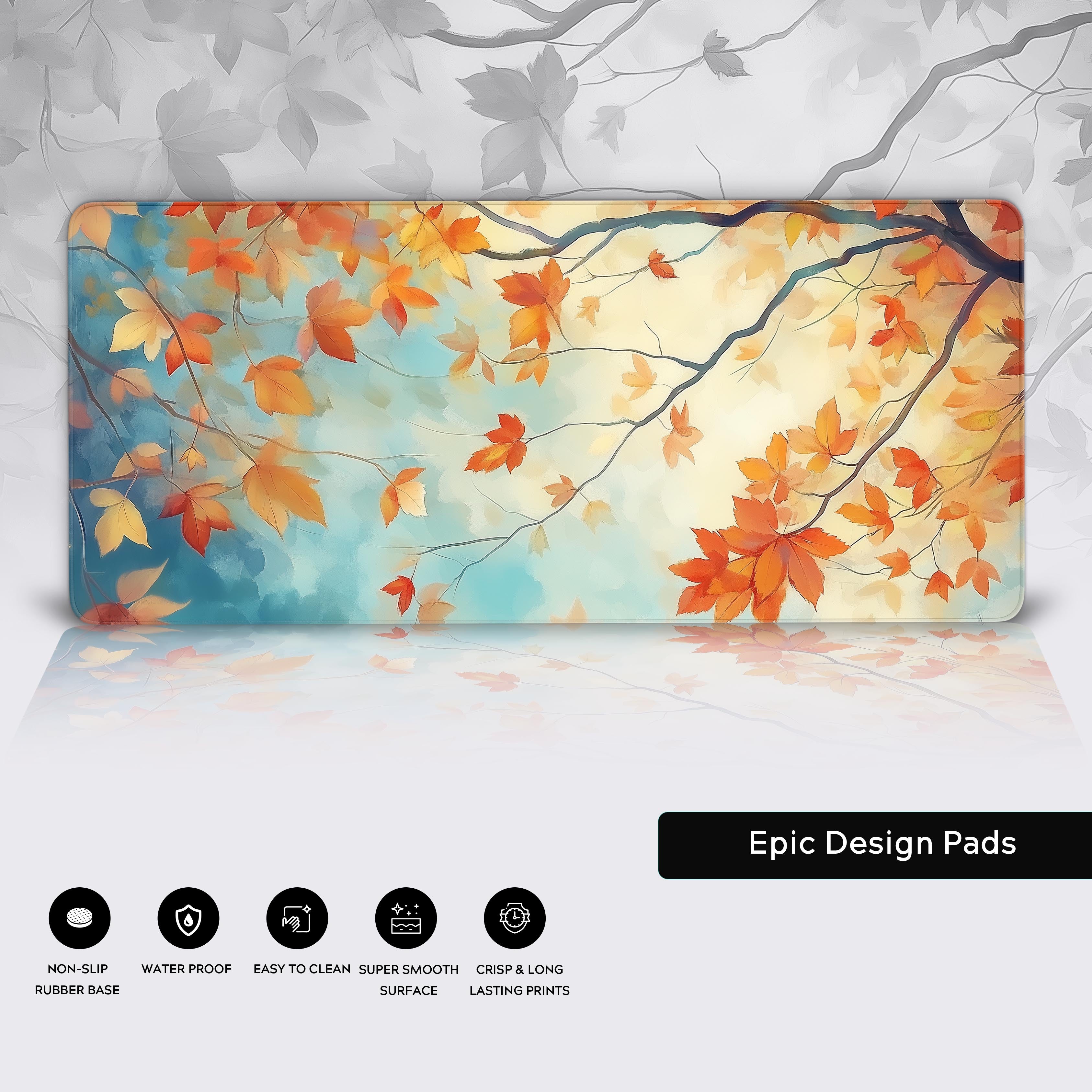 Whispers of Autumn: A Dreamy Symphony of Floating Leaves and Delicate Branches