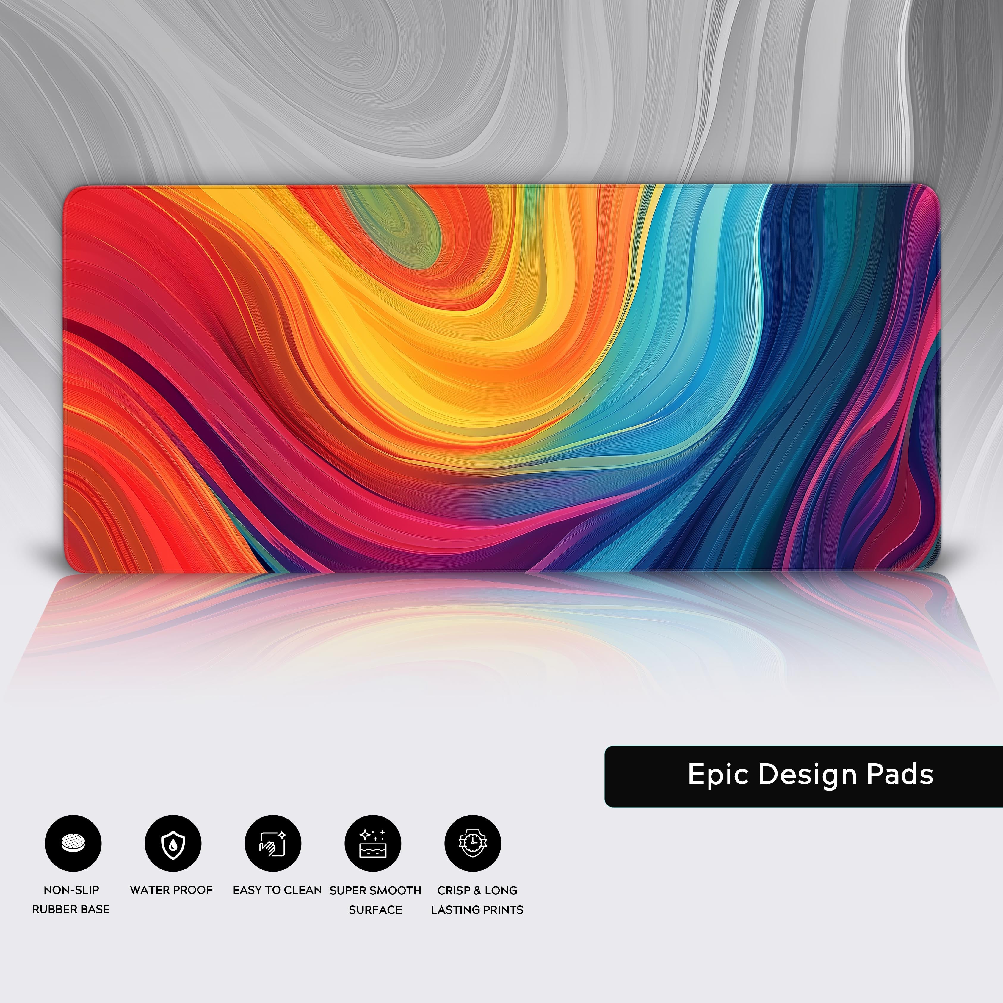 Psychedelic Waves: A Retro Journey Through Vibrant Rainbow Patterns and Motion