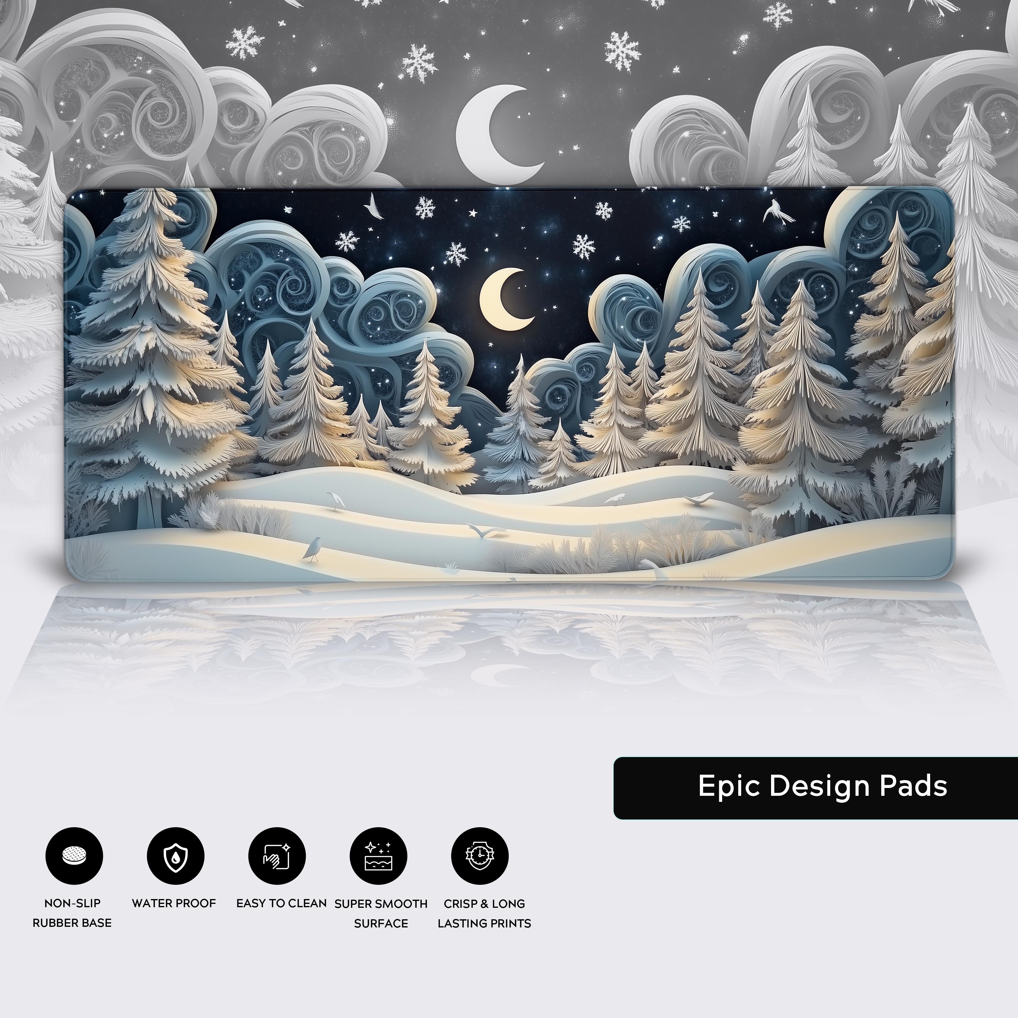 Whimsical Serenity: Exploring the Enchantment of Frosted Forest Kawaii Desk Pads