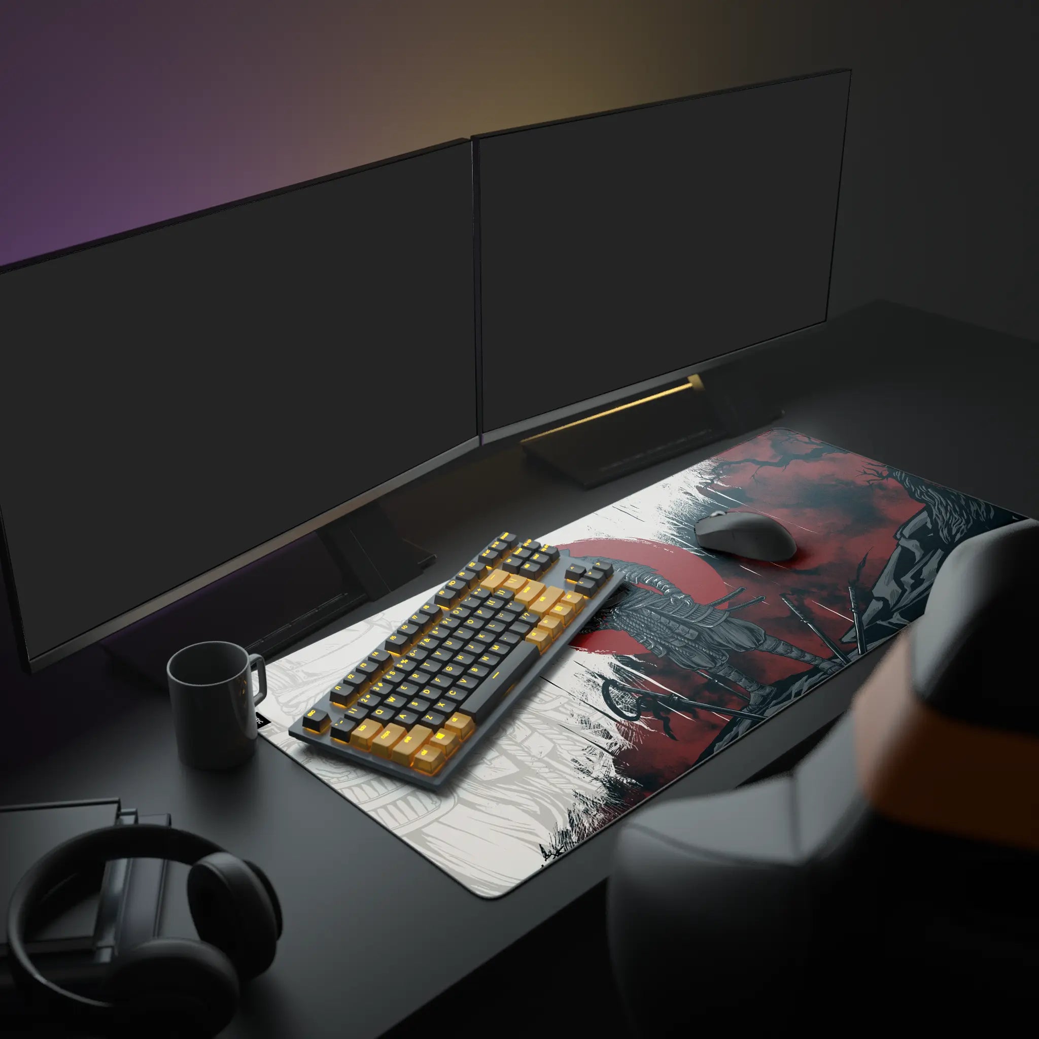 Japanese samurai large desk pad