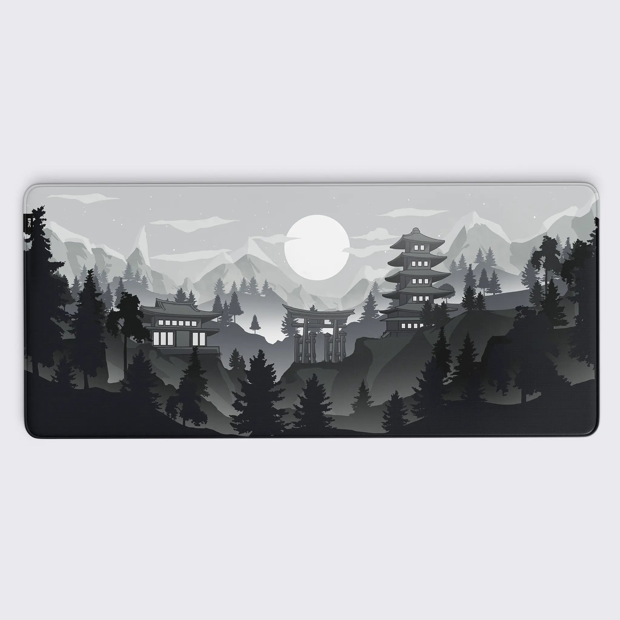 Midnight pagoda large gaming desk pad