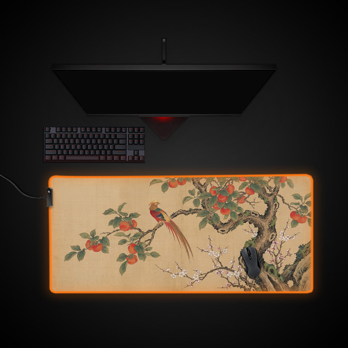 Imperial Harvest desk mat with RGB edge lighting