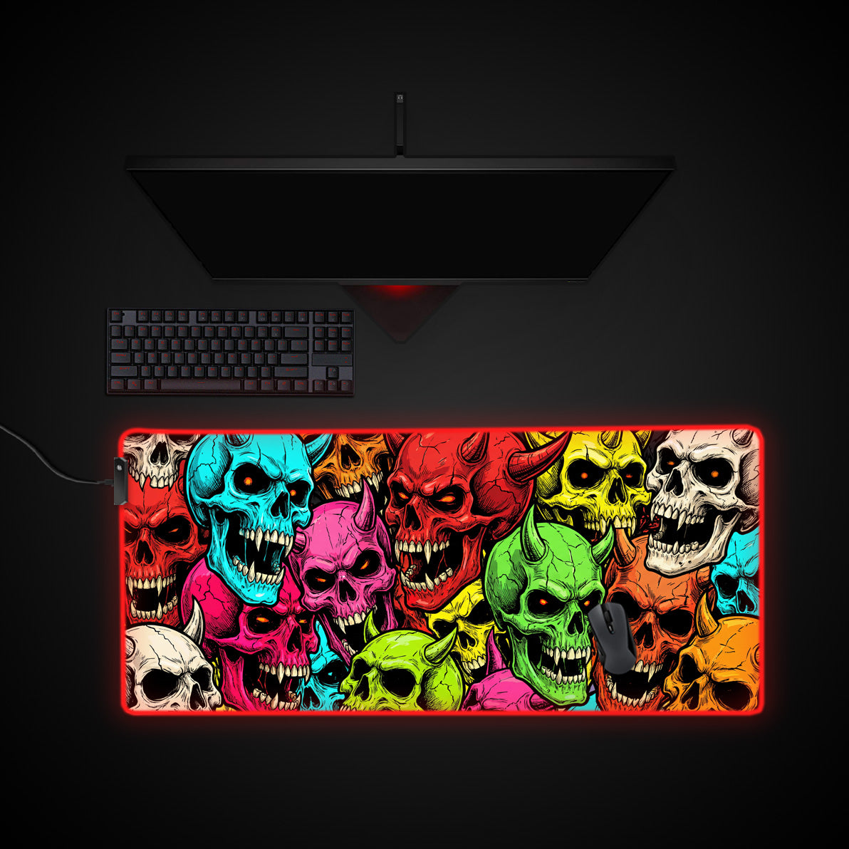Vibrant Souls desk mat with RGB edge lighting