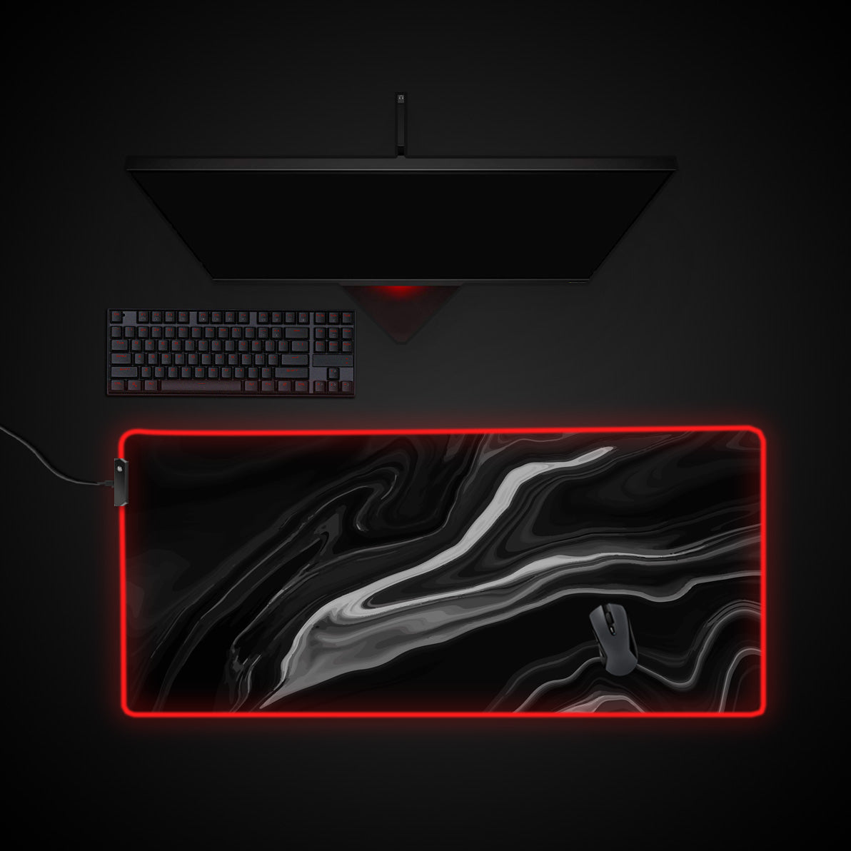 Lava Desk Pad desk mat with RGB edge lighting