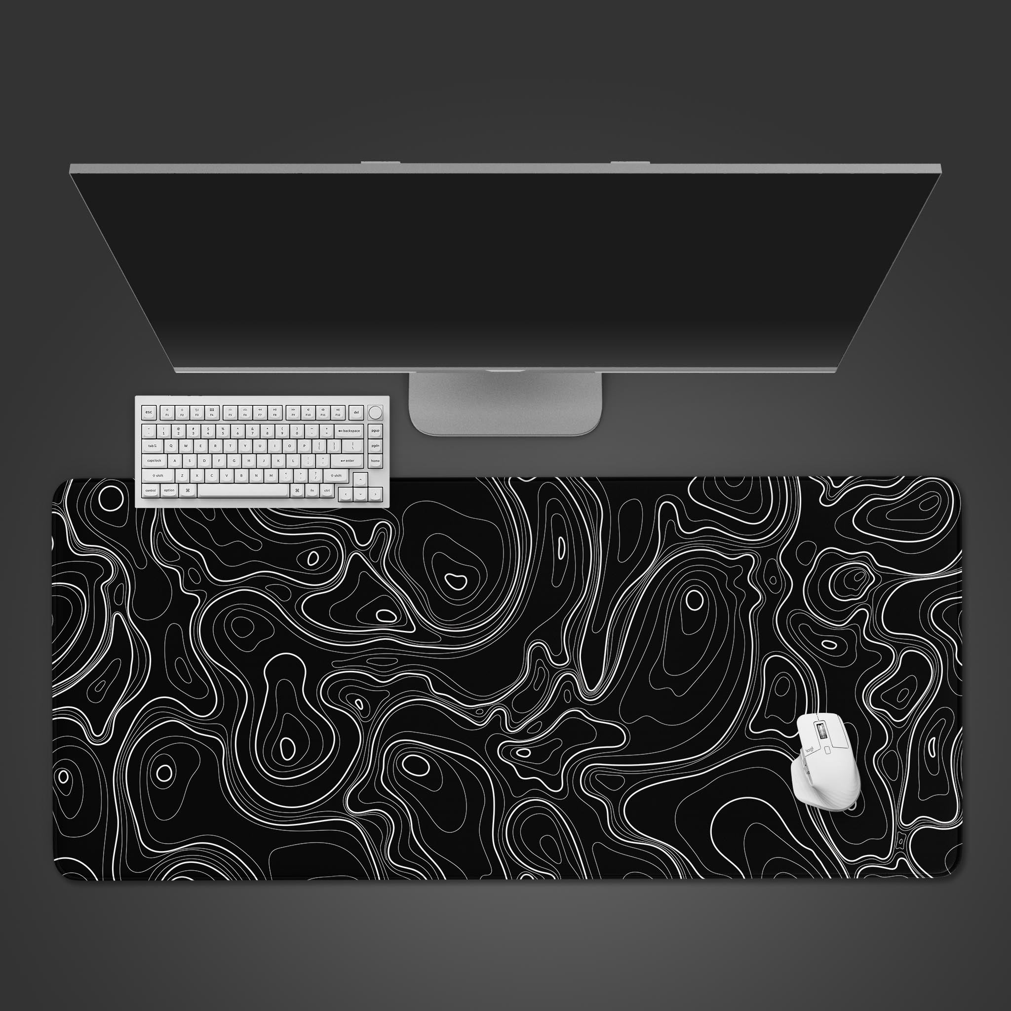 Black Fusion Mania Desk Pad – Epic Design Pads