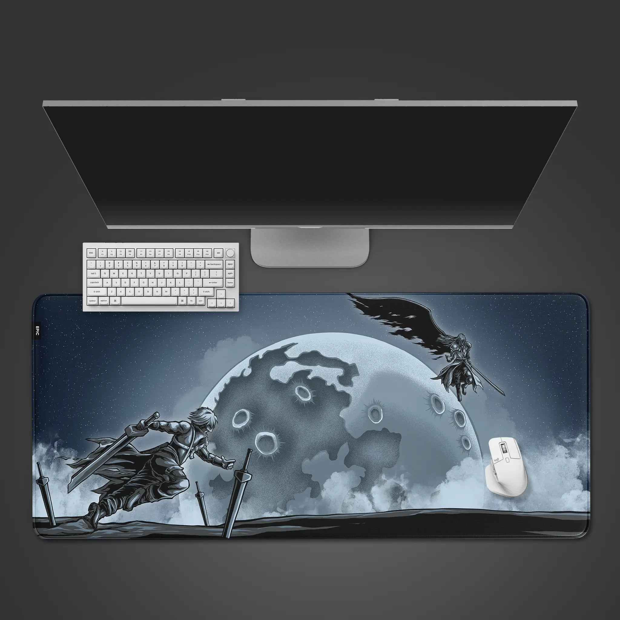 Final Fantasy VII desk mat, FFVII large mouse pad, best design gaming large mouse pad, final fantasy mouse pad, best design final fantasy desk pad for gaming or office setup