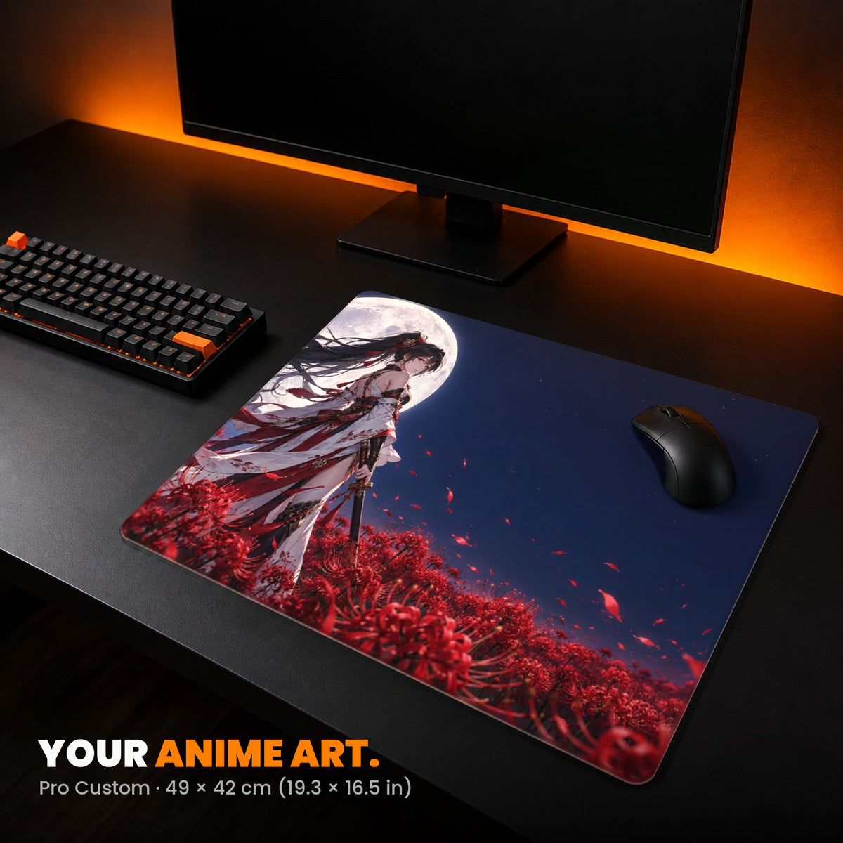 Pro Custom Gaming Mouse Pad - example: anime-style artwork
