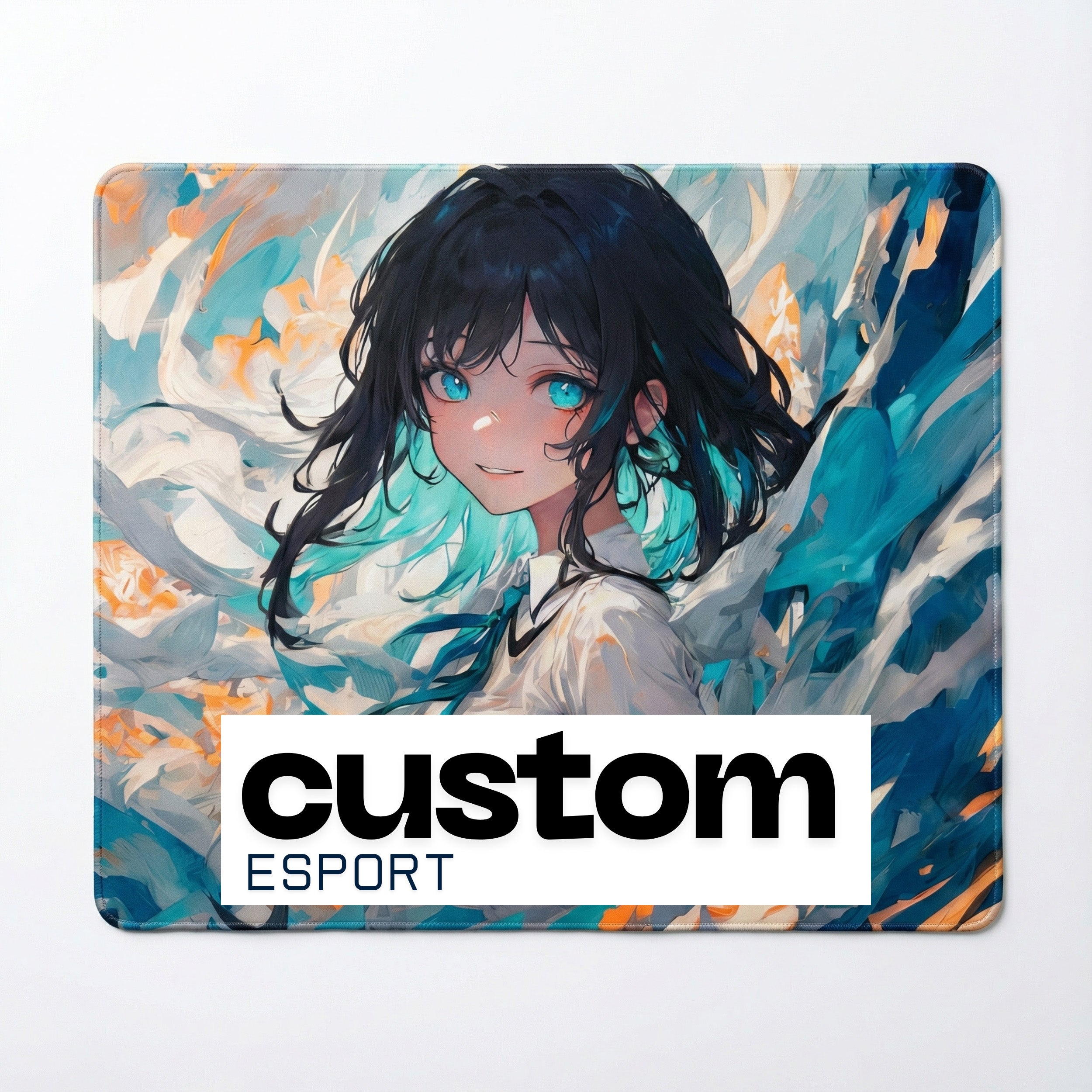 Top-down view of the Pro Custom Gaming Mouse Pad, showcasing its large 490x420mm size.