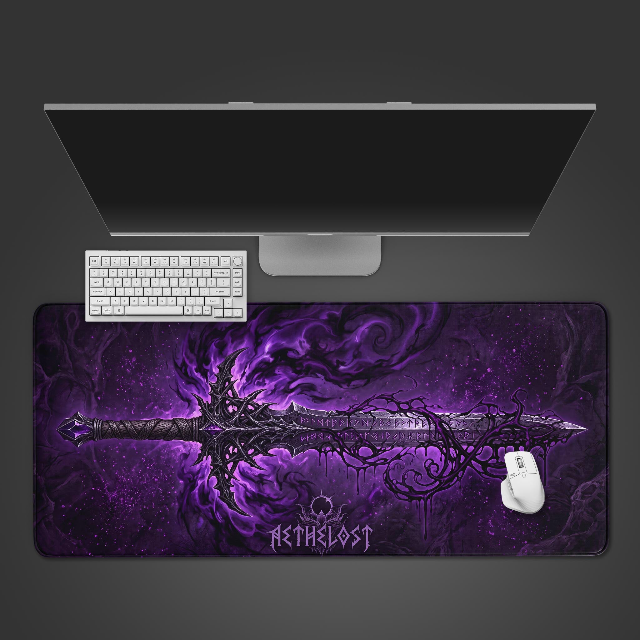 Fantasy Sword Desk Mat - Dark Gothic RPG Mouse Pad – Epic Design Pads