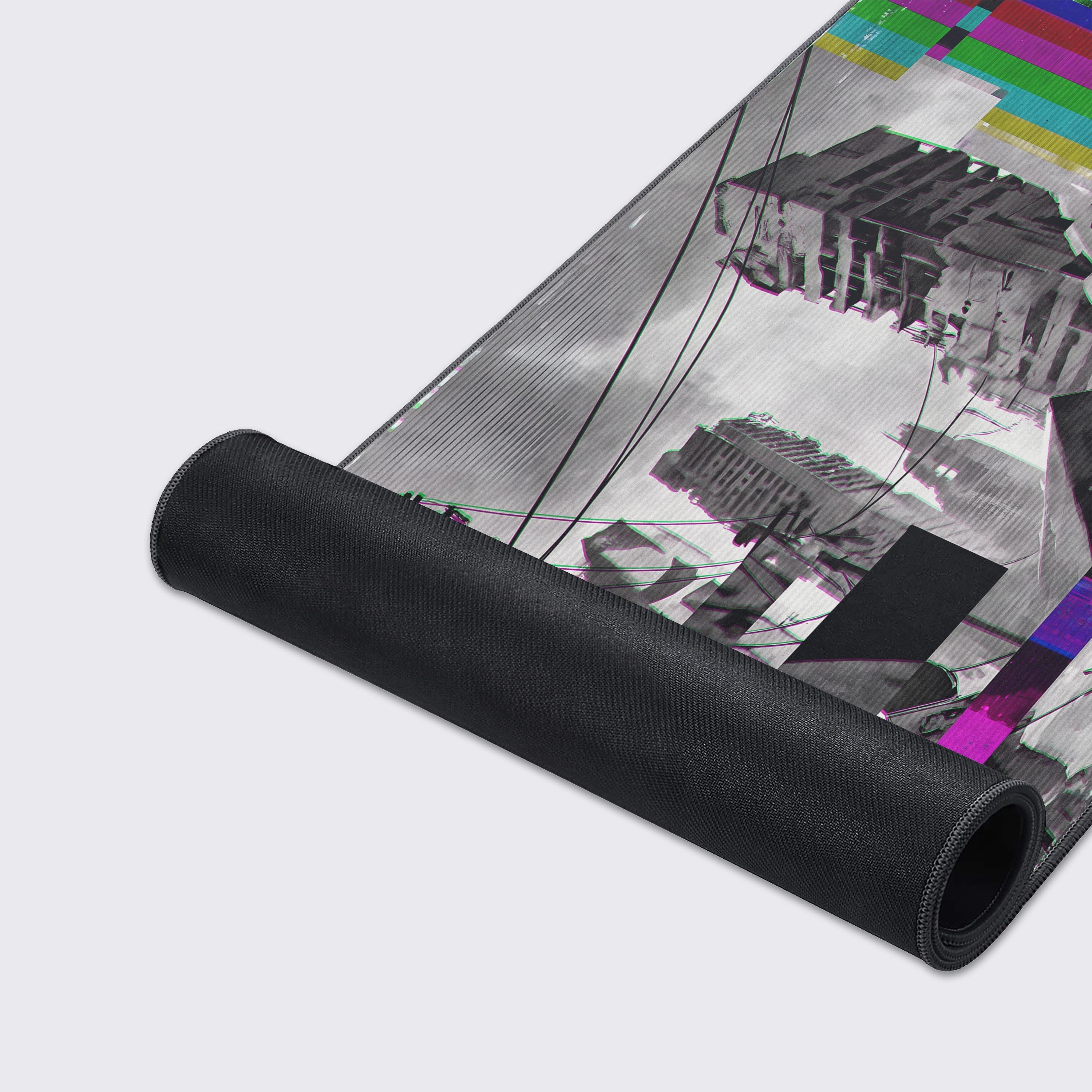 Large gaming mouse pad featuring waterproof surface and non-slip rubber base