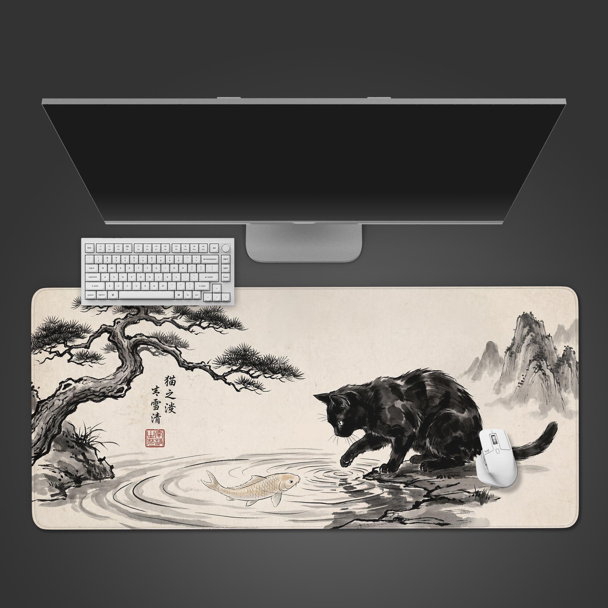 アスキーマウスセット InkPot PC-8801 5'2D ink-wash-cat-epic-design-desk-