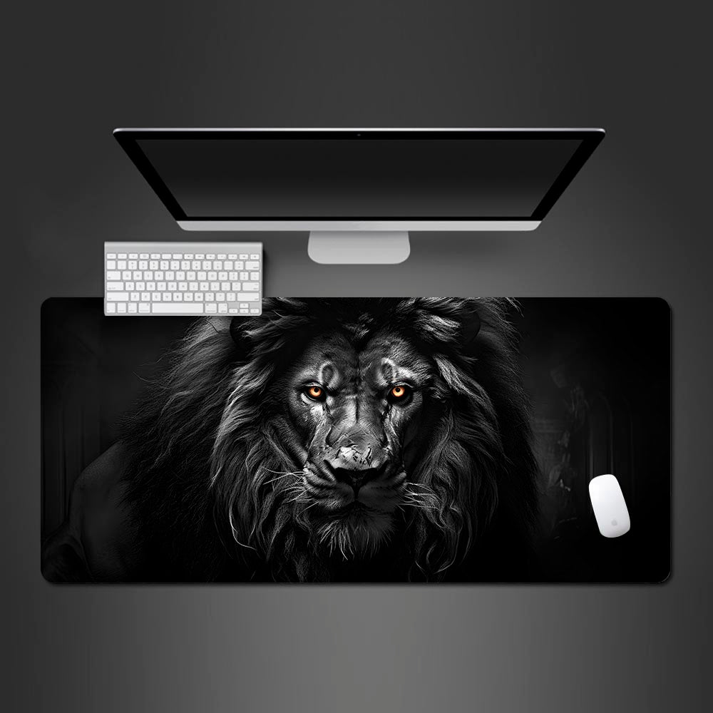 Majestic Lion Desk Mat, Lion Large gaming desk pad, Cool Lion large mouse pad, best design gaming desk mat