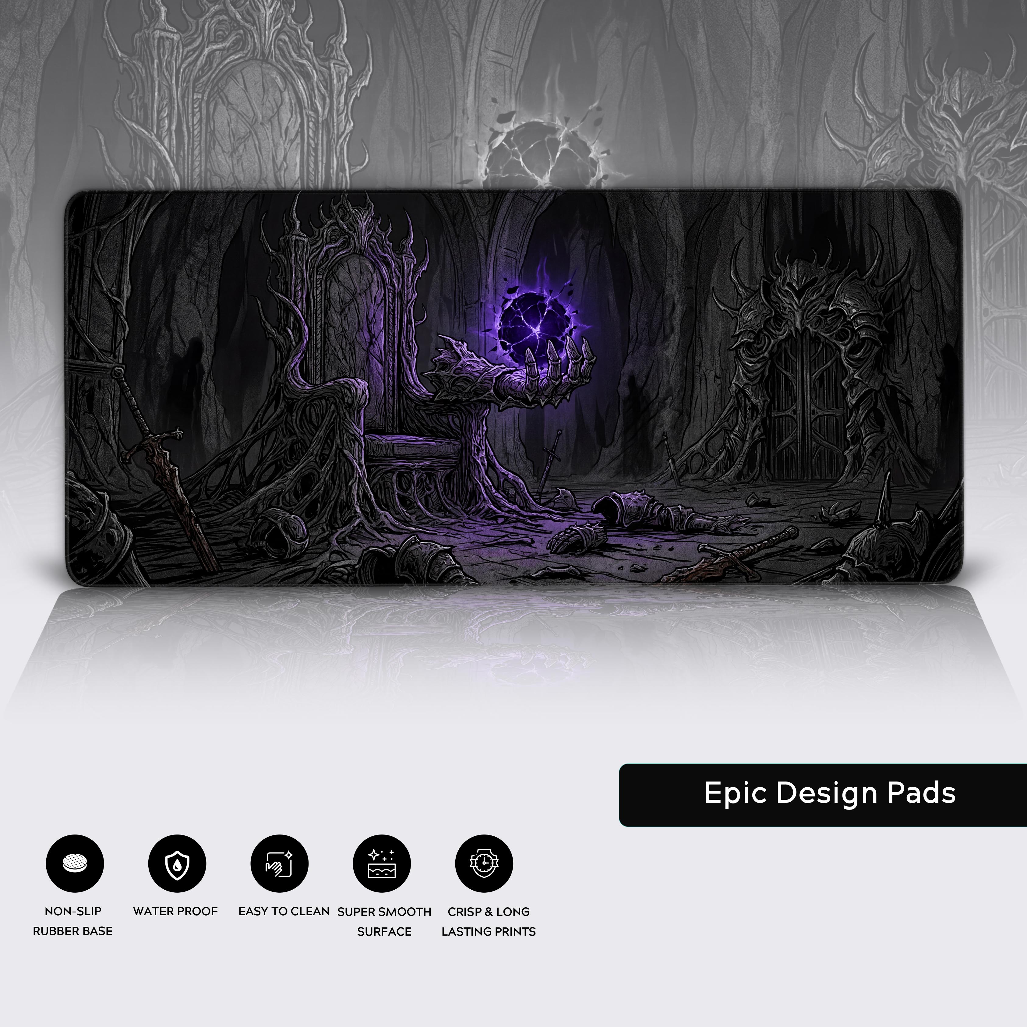 Waterproof and smooth surface features of the dark fantasy workspace accessory
