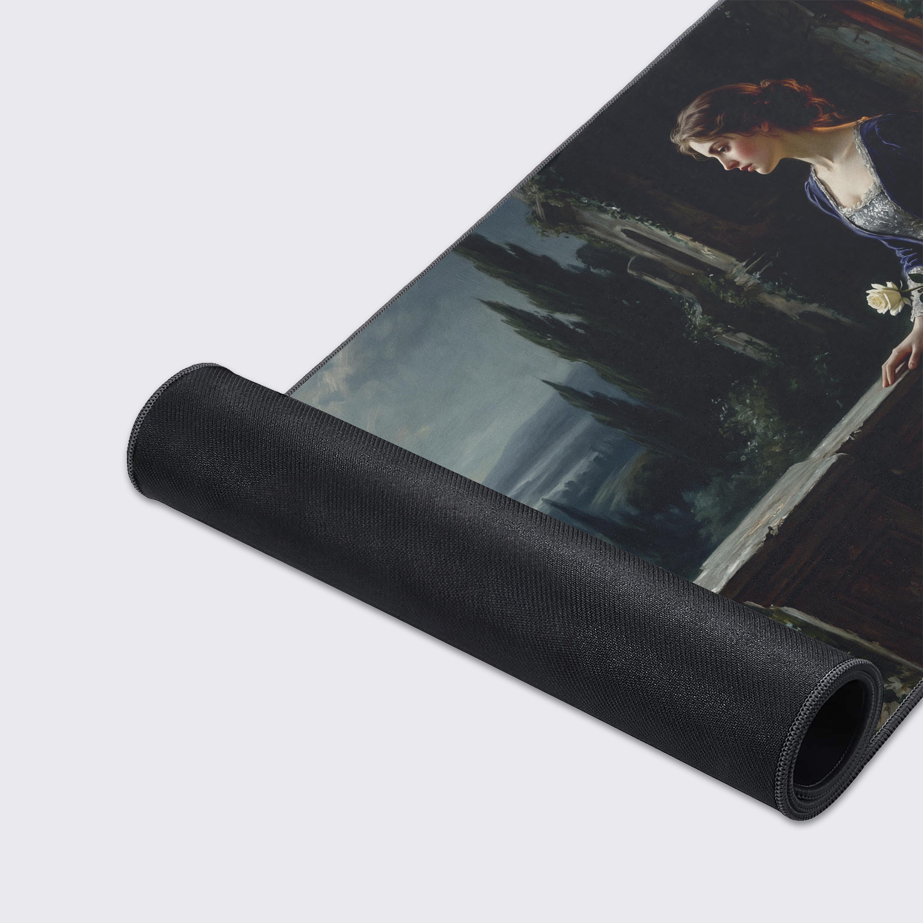 Micro-woven super smooth surface of the dark academia fine art mouse pad.