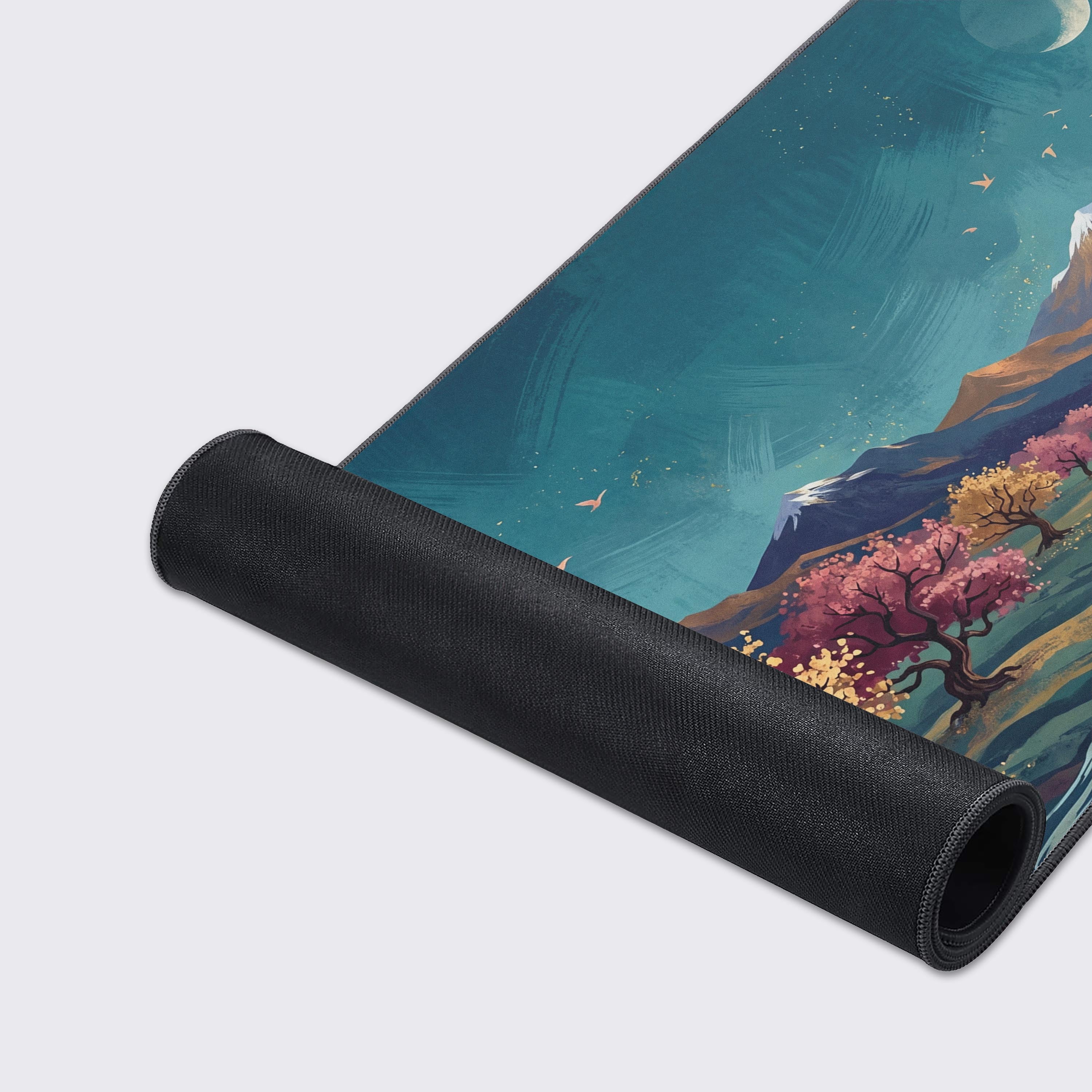 Feature icons showing non-slip rubber base, water proof, easy to clean, super smooth surface, and crisp lasting prints