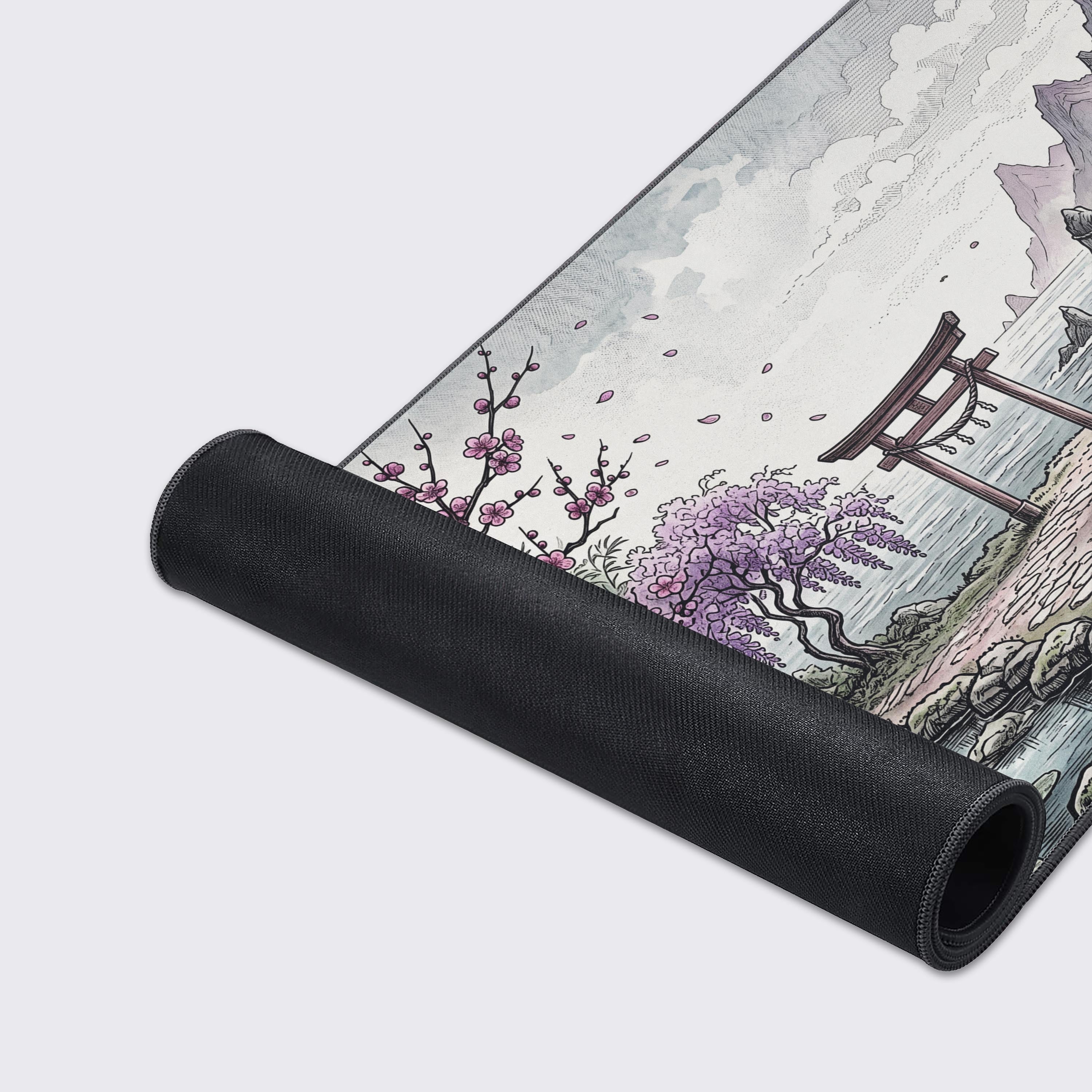 Water-resistant and smooth surface features of the Japanese aesthetic desk mat