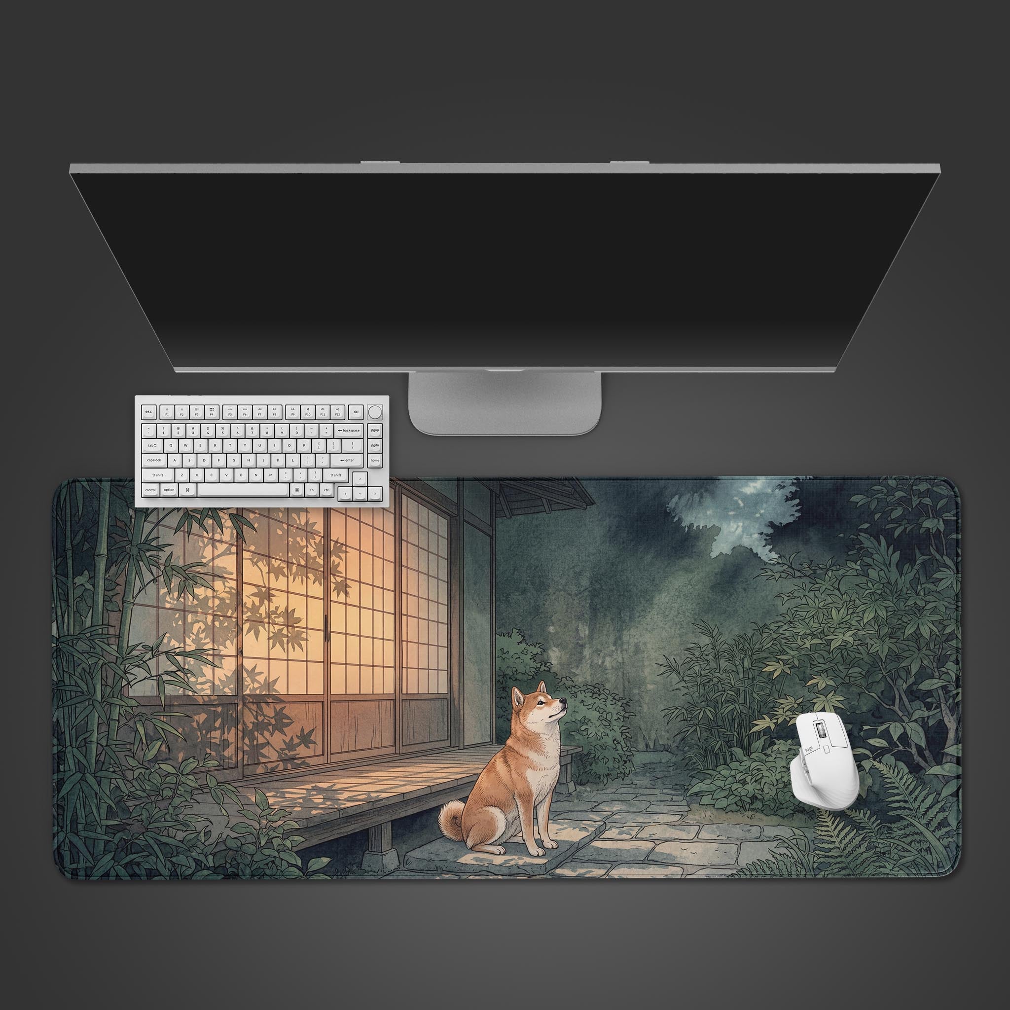 Twilight Shiba Inu Japanese Garden Desk Mat – Epic Design Pads