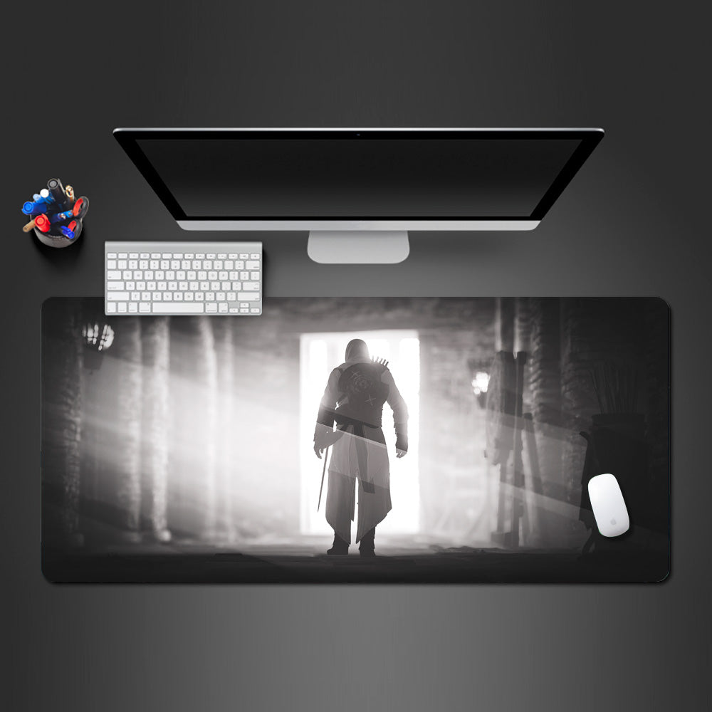 assassins creed design gaming desk pad, assassin desk mat, assassin large gaming desk pad, best assassins creed mouse pad