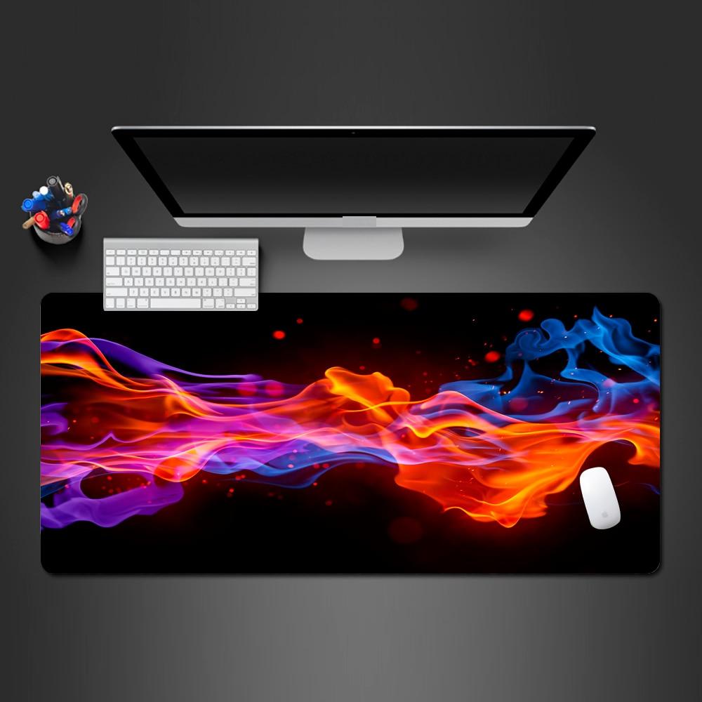 Cool Colors Flame Gaming Desk Pad, Japanese Mousepad, Japanese Desk mat, XXL Desk Mat, Mouse pad, Extended Mousepad, Anime Mouse Pad, Custom Design Mousepad  Water resistant, Non Spill, Water Proof, Clean, Organize Workspace,