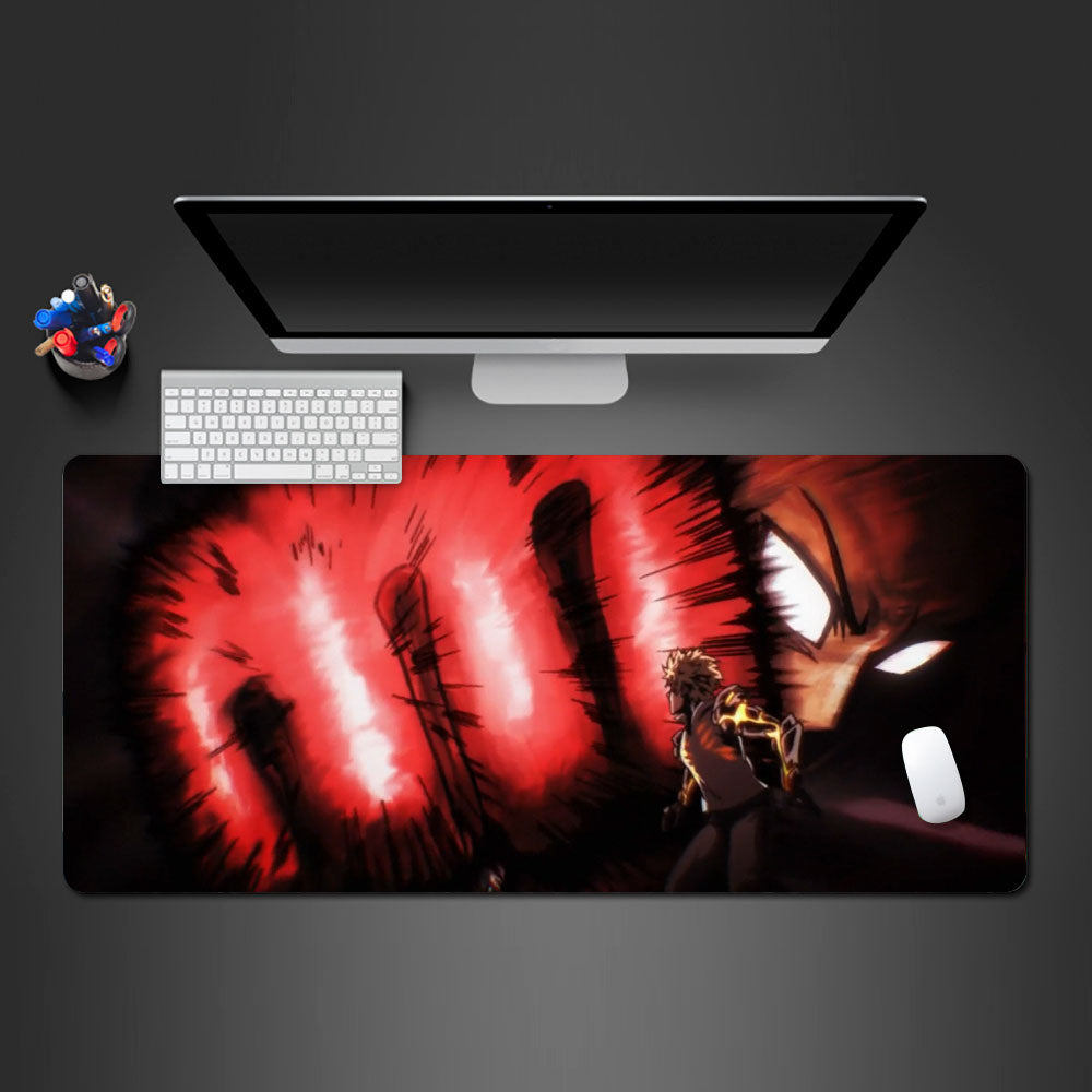 punch of death desk mat, one punch man mousepad, one punch man large gaming pad,  best one punch mousemat