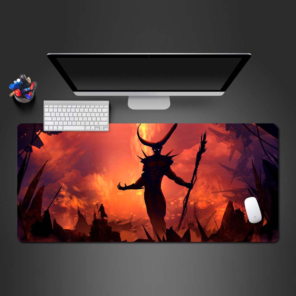 Demon king gaming desk mat, hell demon large mouse pad, demon gaming large mousepad, demon mouse pad