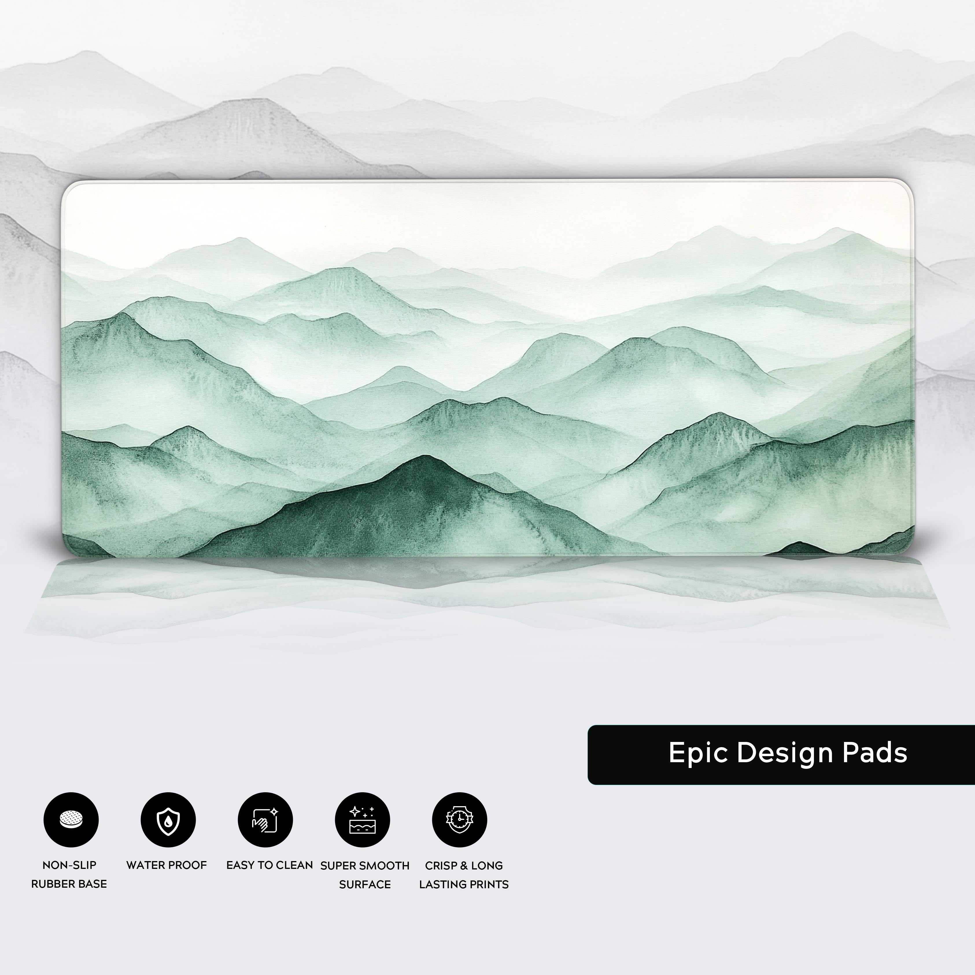 Serenity in Every Stroke: The Art of Calming Mountain Desk Pads