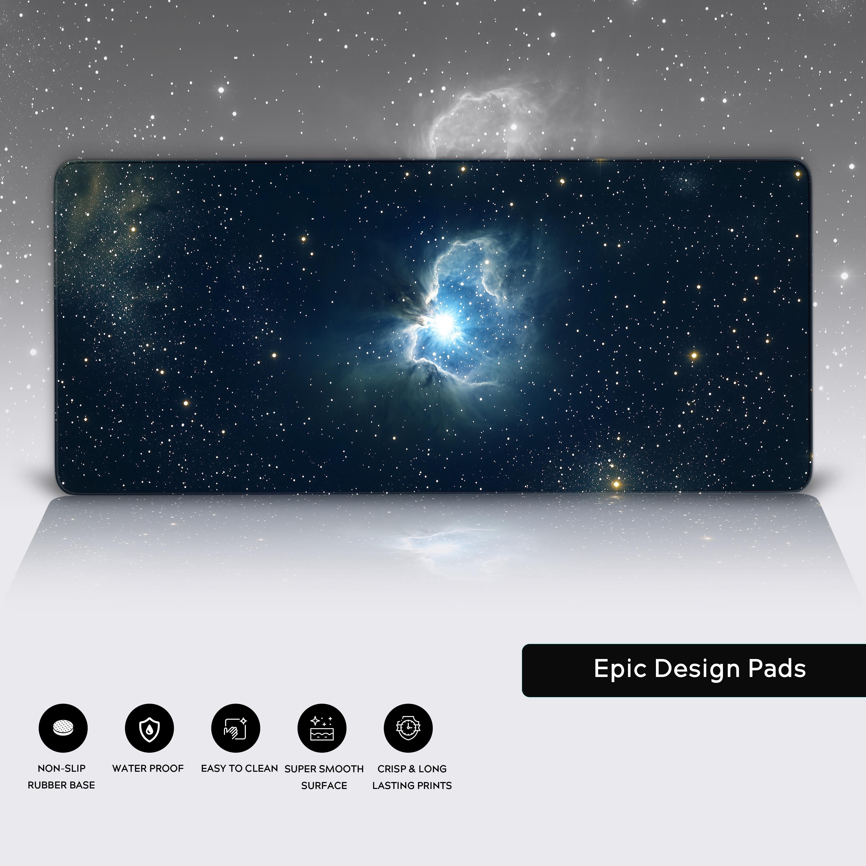 The Enchanting Beauty of the Iris Nebula: A Cosmic Desk Pad Experience