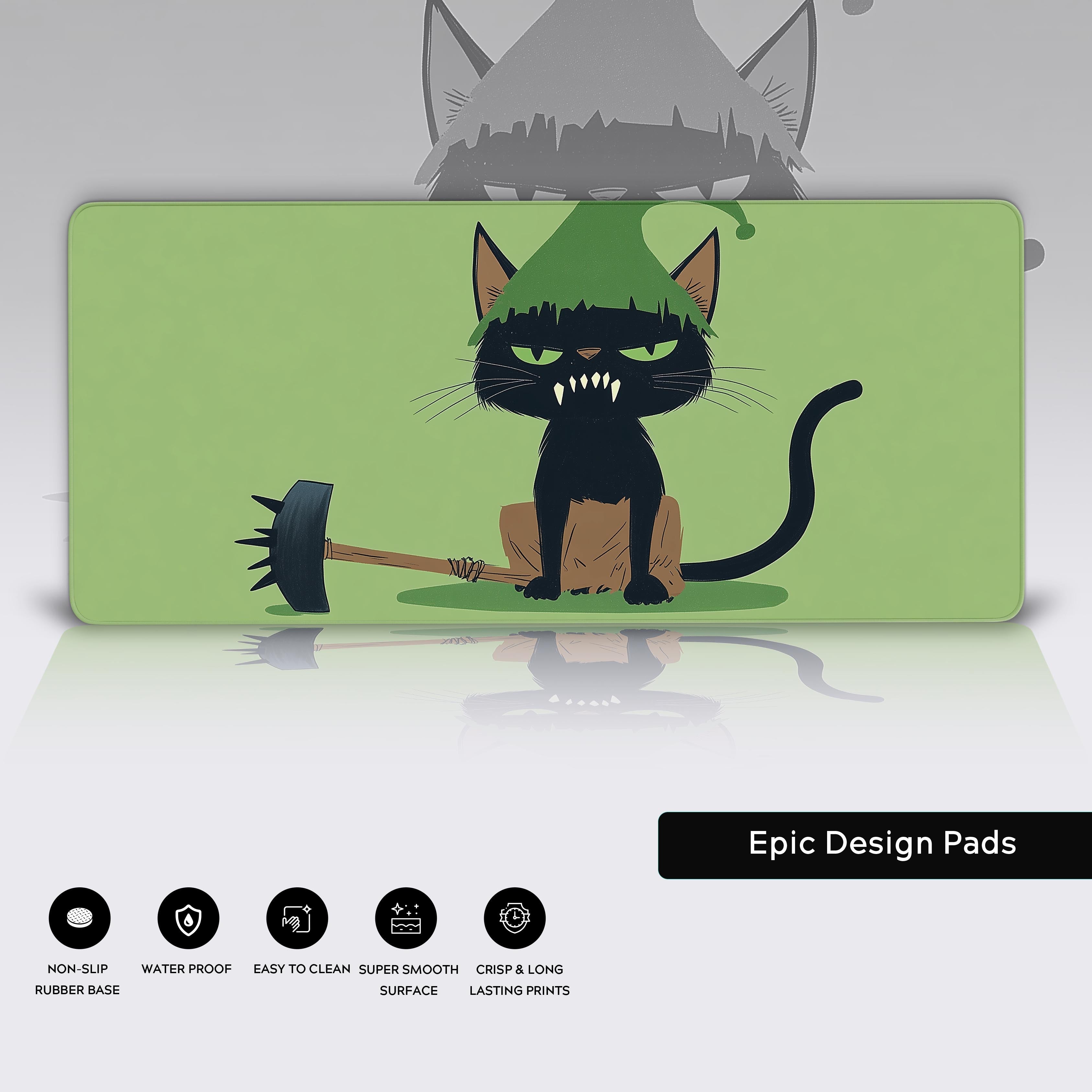 The Grumpy Goblin Cat: A Whimsical Desk Pad for Playful Sarcasm