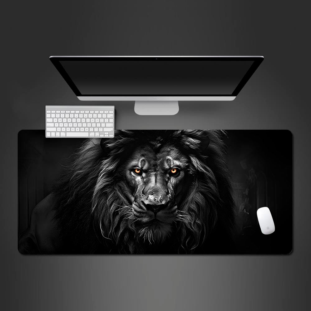 Majestic Lion Desk Mat, Lion Large gaming desk pad, Cool Lion large mouse pad, best design gaming desk mat