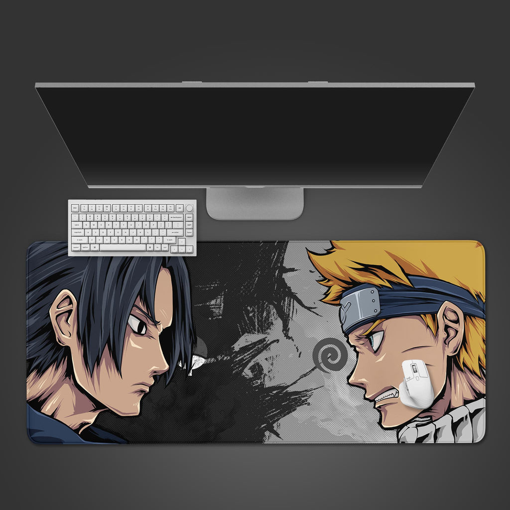 Naruto and sasuke anime gaming desk pad, naruto gaming mouse pad, sasuke large mouse pad, naruto and sasuke desk pad keyboard and mouse mat