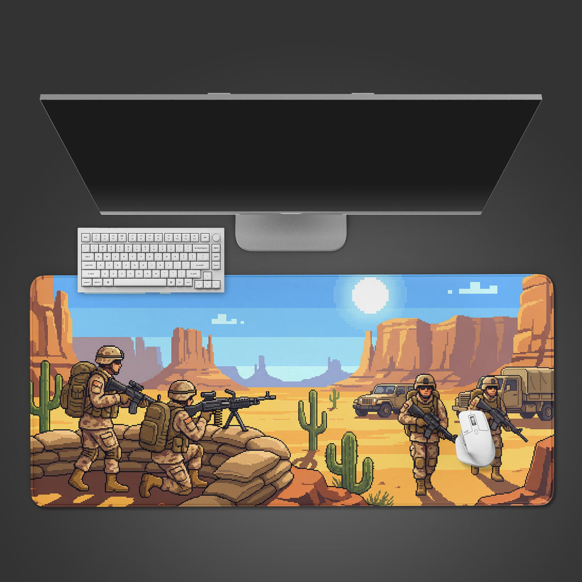 Outpost Zero Pixel Art – Gaming Desk Mat, XL Mouse Pad, Retro Gaming ...