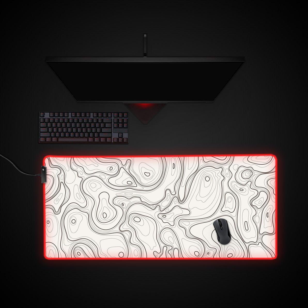 Fusion Mania Desk Pad desk mat with RGB edge lighting