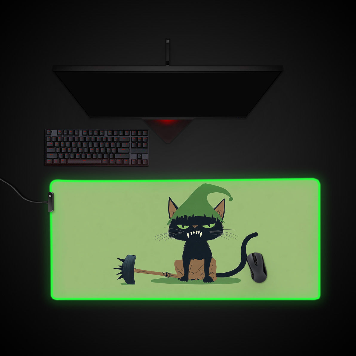 Goblin Mood Desk Pad desk mat with RGB edge lighting
