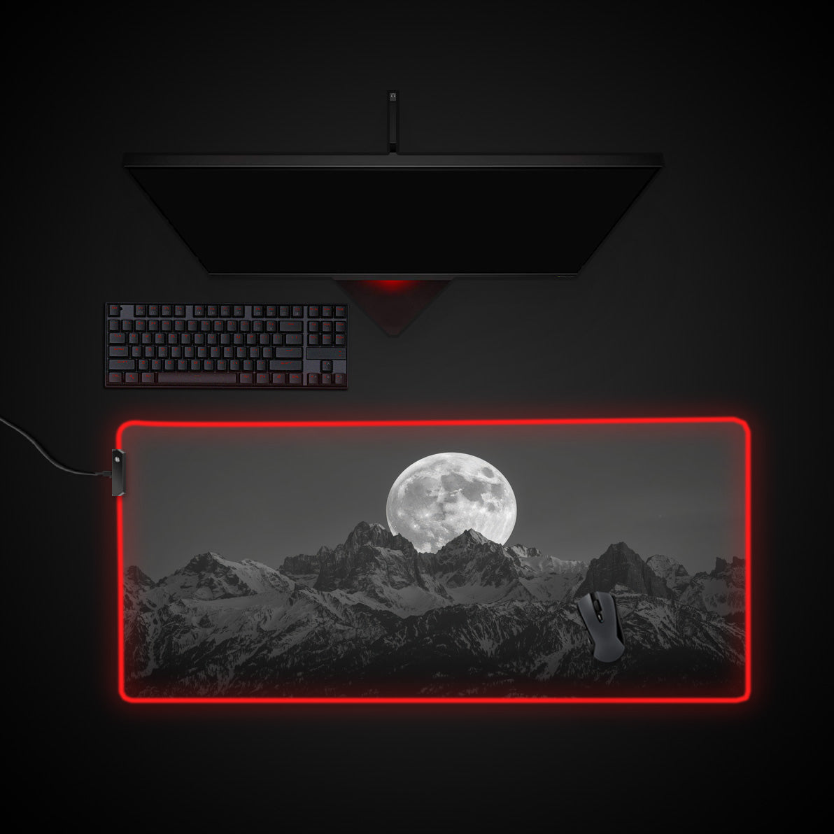Silent Majesty desk mat with RGB edge lighting