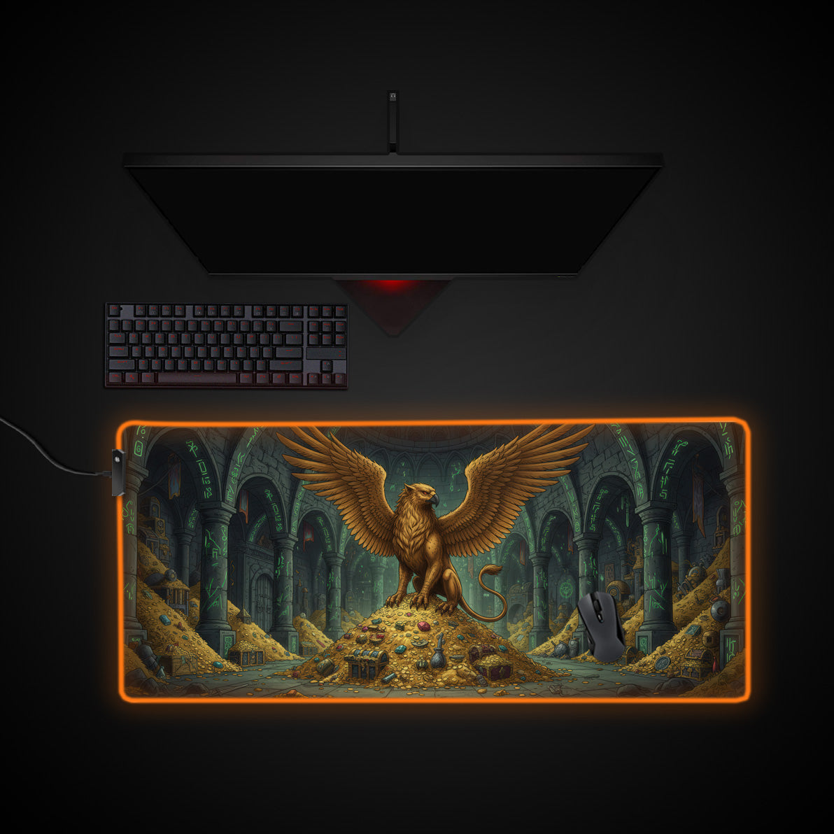 Griffon desk mat with RGB edge lighting