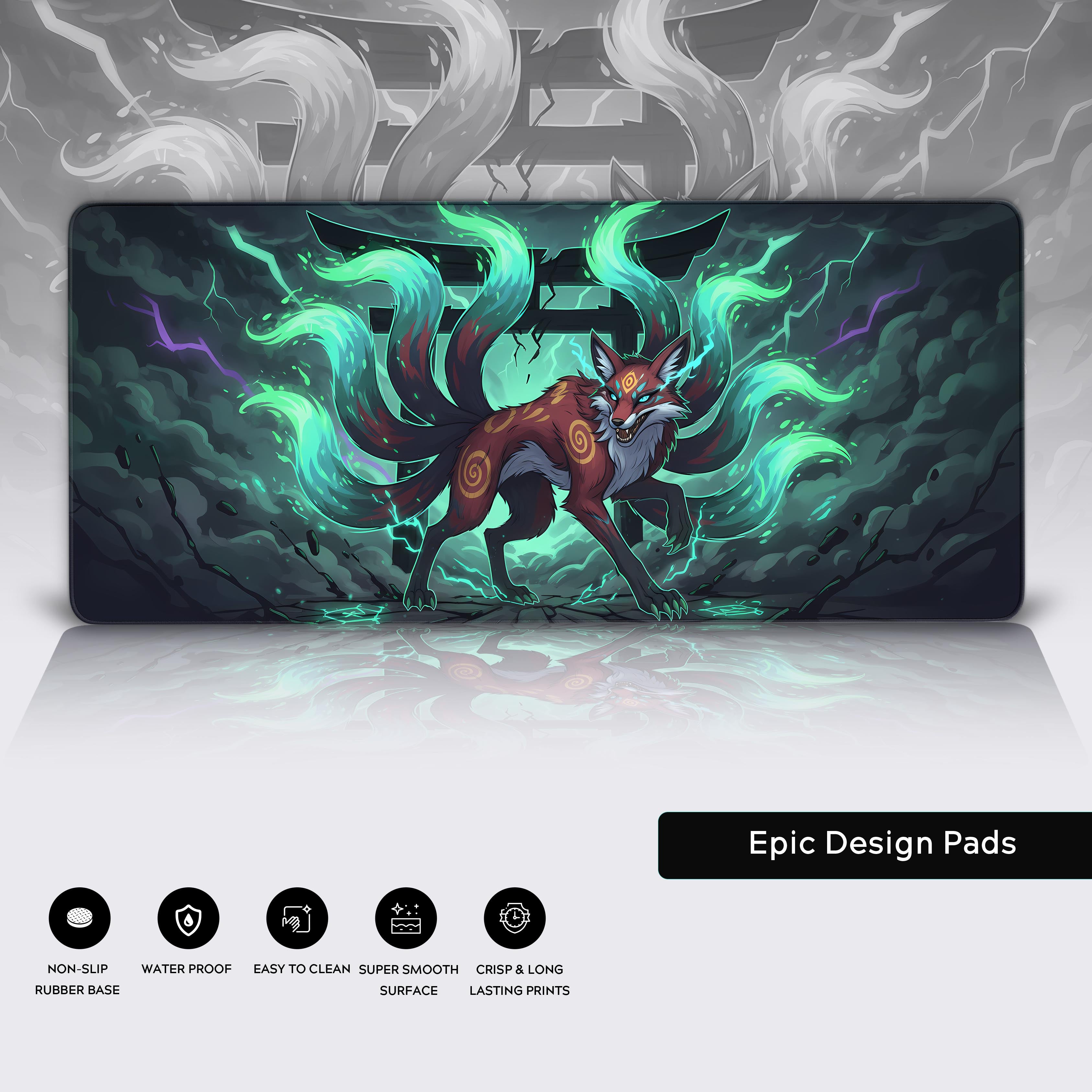 q*q様 KITSUNE 2024 アニメスタイル マウスパッド KITSUNE 2024 アニメスタイル マウスパッド KITSUNE 2024 アニメ