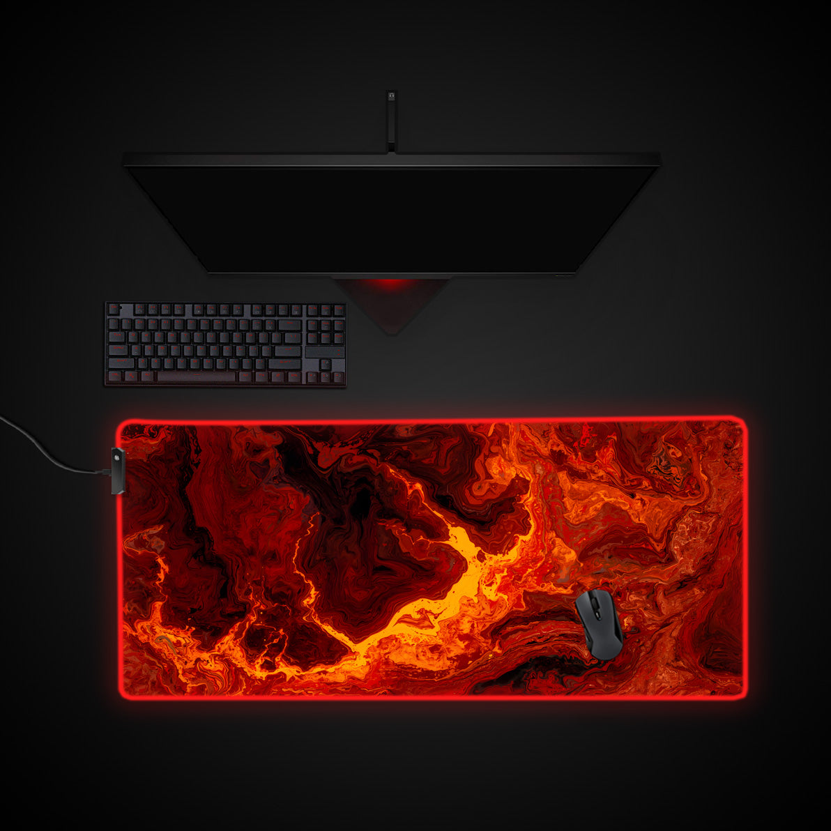 Primal Flow desk mat with RGB edge lighting