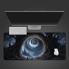 Horror Desk Mat, End of Time Apocalyptic Portal Playmat Apocalypse Play Mat Gaming Table Gamer Decor Game Room XXL Scary Terror Mousepad