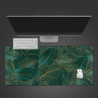 Nature Green Desk Mat: Art Nouveau Mouse pad, Botany plant Mousepad xl, Tropical leaf Deskmat xxl, extra large table matt, decor accessory