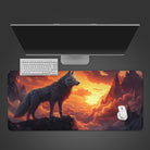 Giant Wolf Fantasy Desk Mat, Extended Large Mouse Pad, XL Gaming Mousepad with Non-Slip Bottom