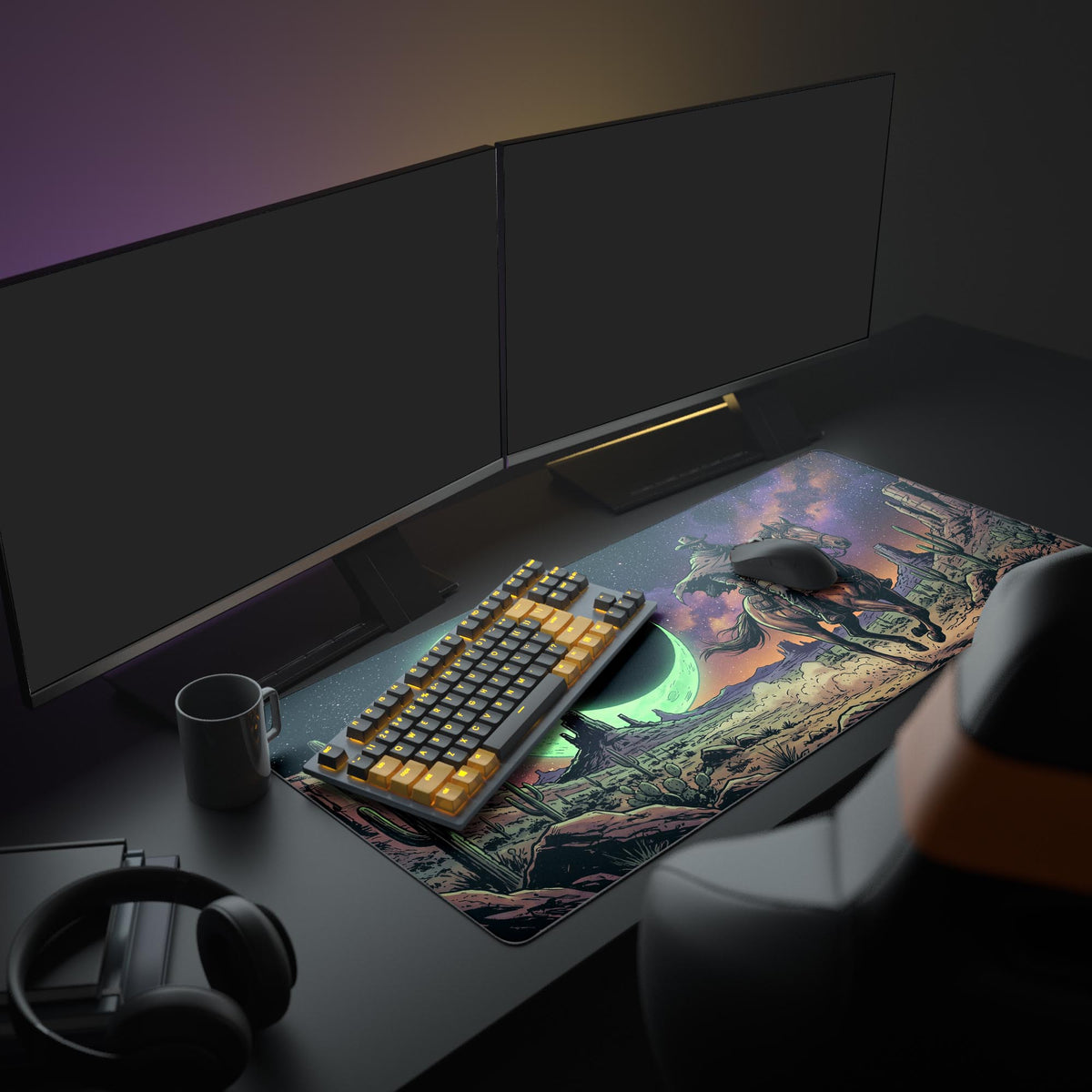 Cowboy Desk Mat - Cosmic Sci-Fi Western – Epic Design Pads