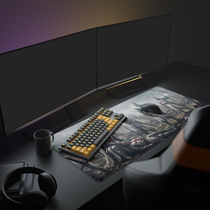 Crusader Knight Desk Mat - Dark Epic Medieval Mouse Pad – Epic Design Pads