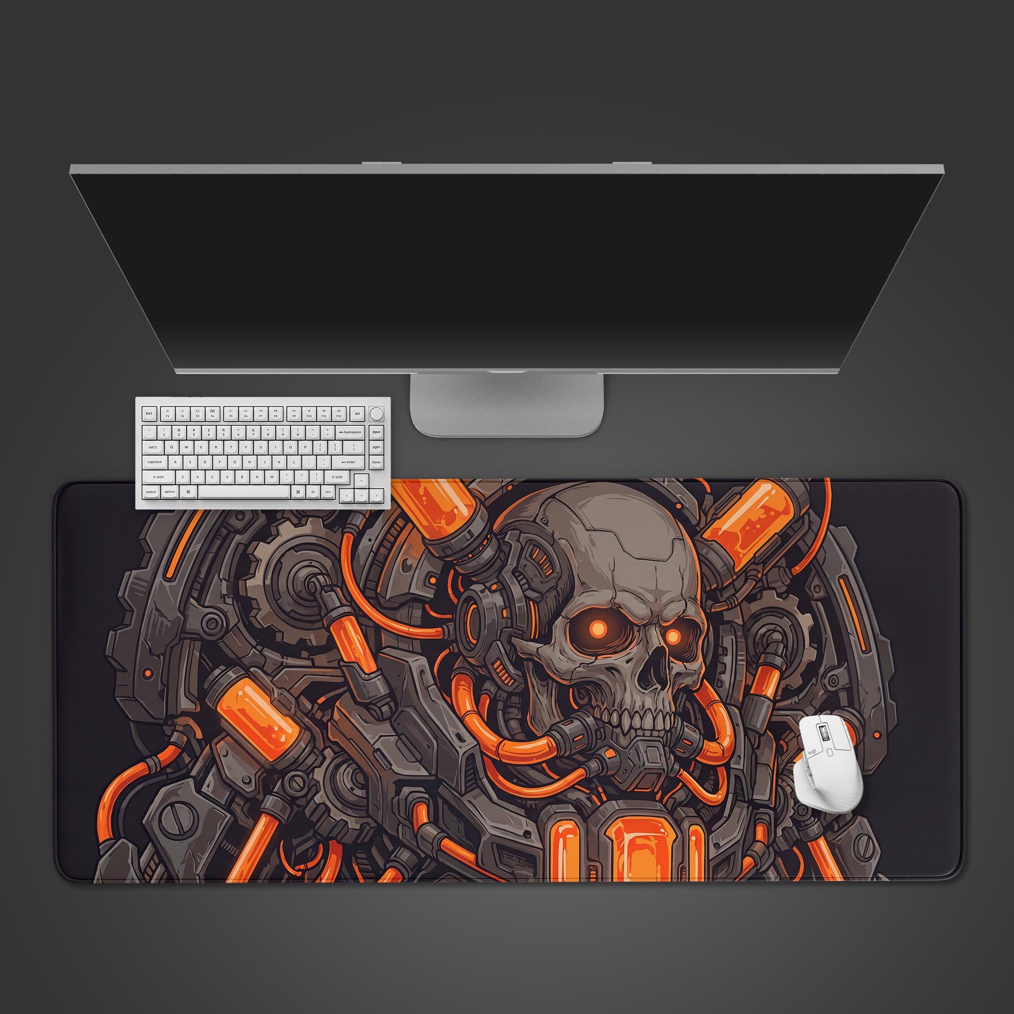 Lunar Void Desk Mat - Realistic Moon Crater XL Gaming Mouse Pad