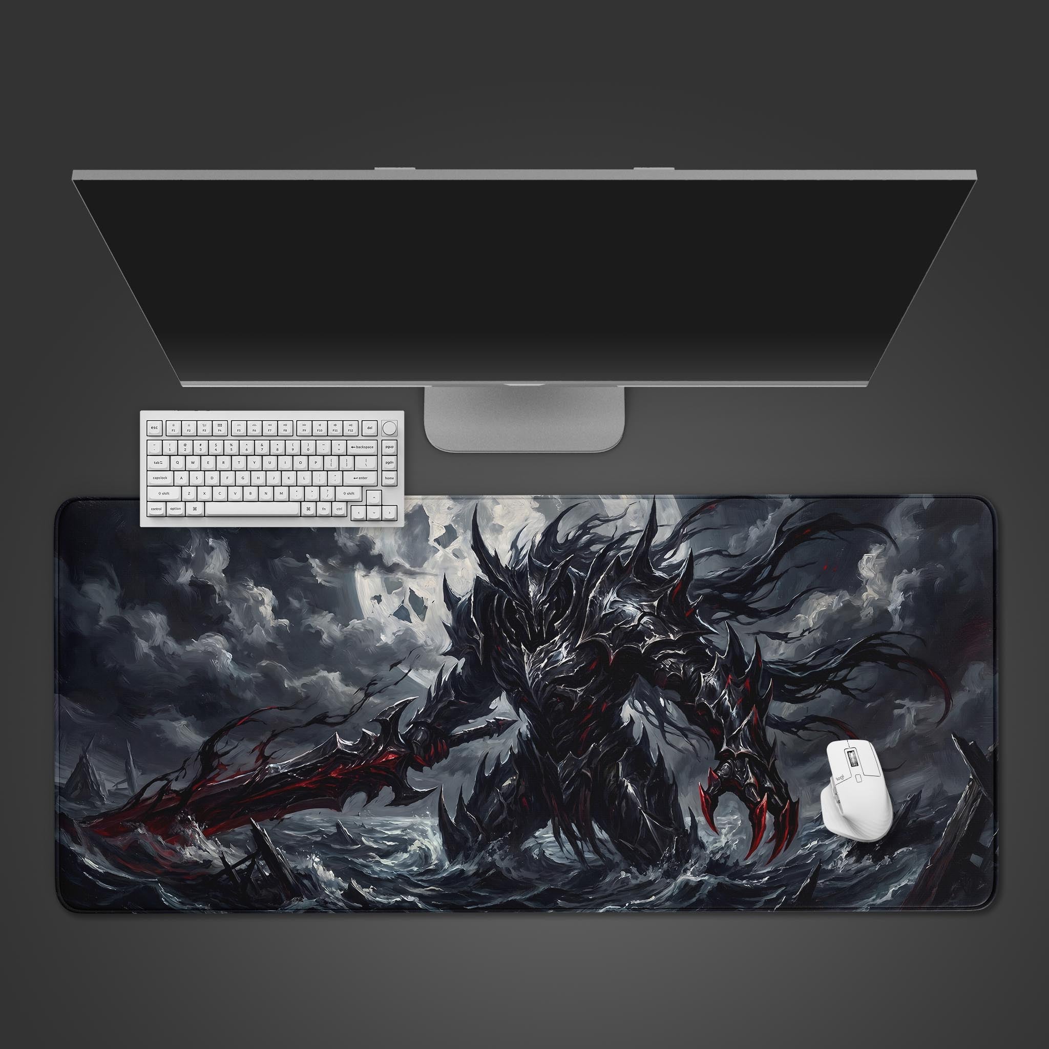 Dark Knight Desk Mat - Epic Gothic Fantasy Gaming – Epic Design Pads
