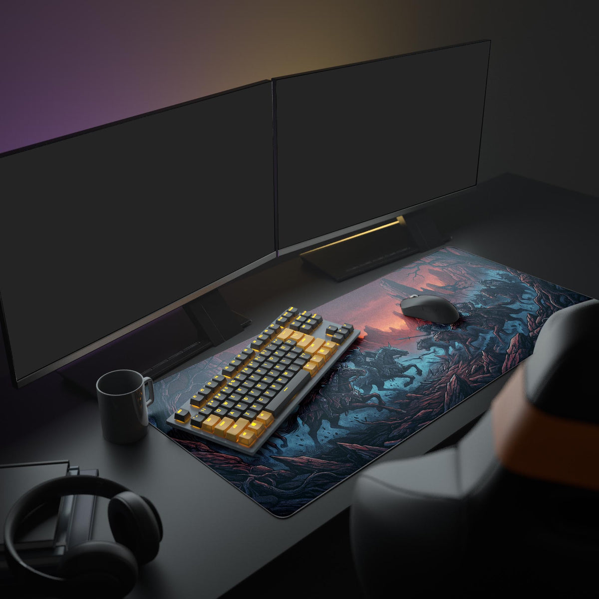 Demon Knights Desk Mat - Dark Fantasy XL Mouse Pad – Epic Design Pads