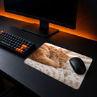 S Custom Gaming Mouse Pad - example: a photo of a sleeping ginger cat