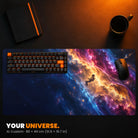 XL Custom Gaming Desk Pad - example: space art of a colourful nebula
