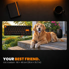 XXL Custom Gaming Desk Pad - example: a golden retriever photo