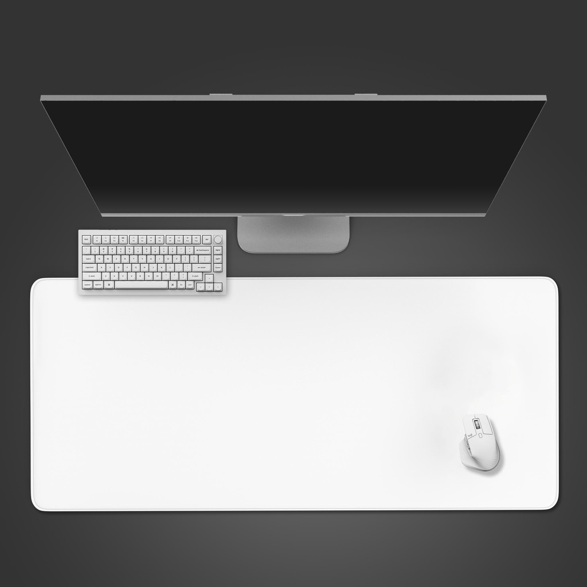 epic all white desk mat
