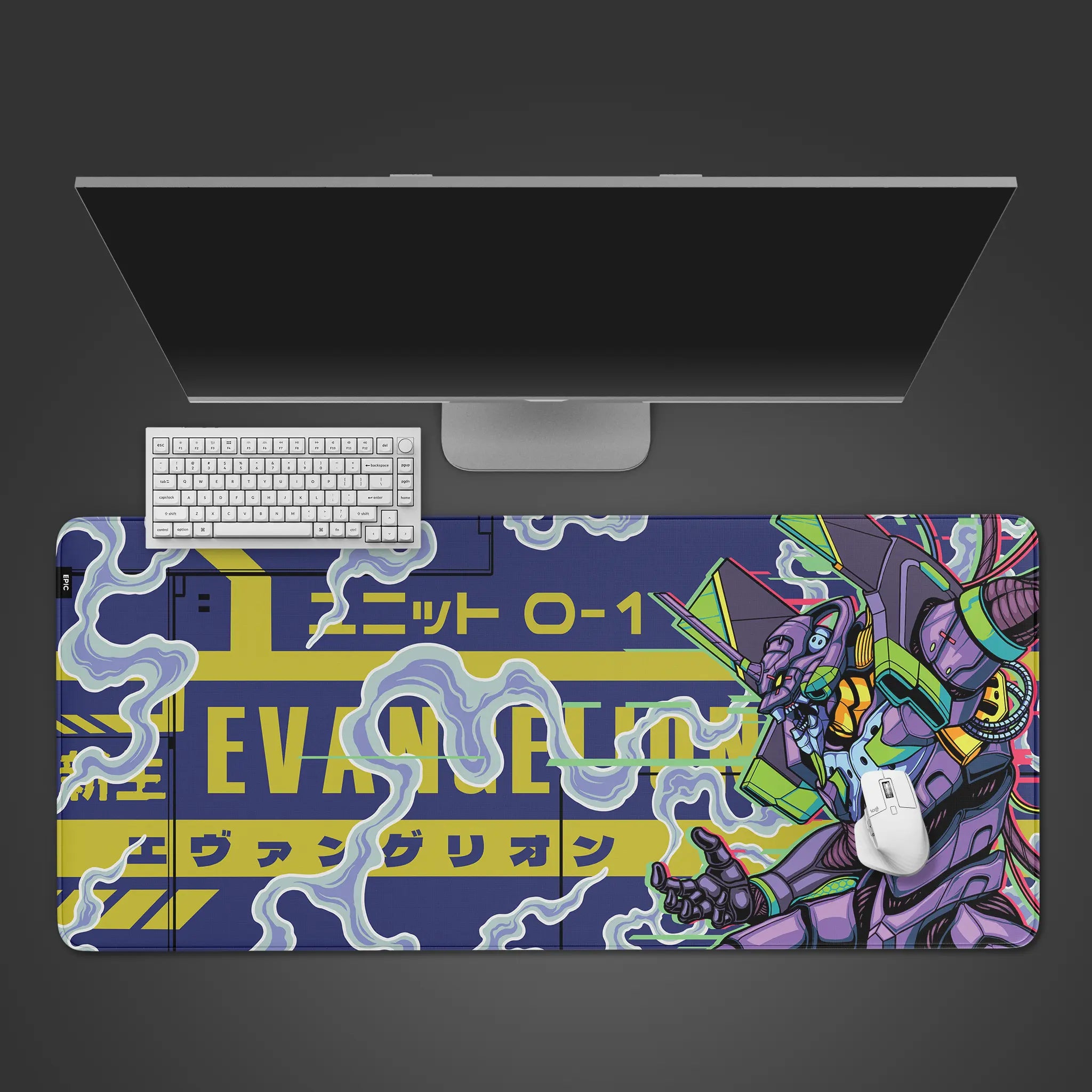evangelion 01 desk mat, evangelion gaming large mouse pad, evangelion gaming desk mat, evangelion design large mouse pad